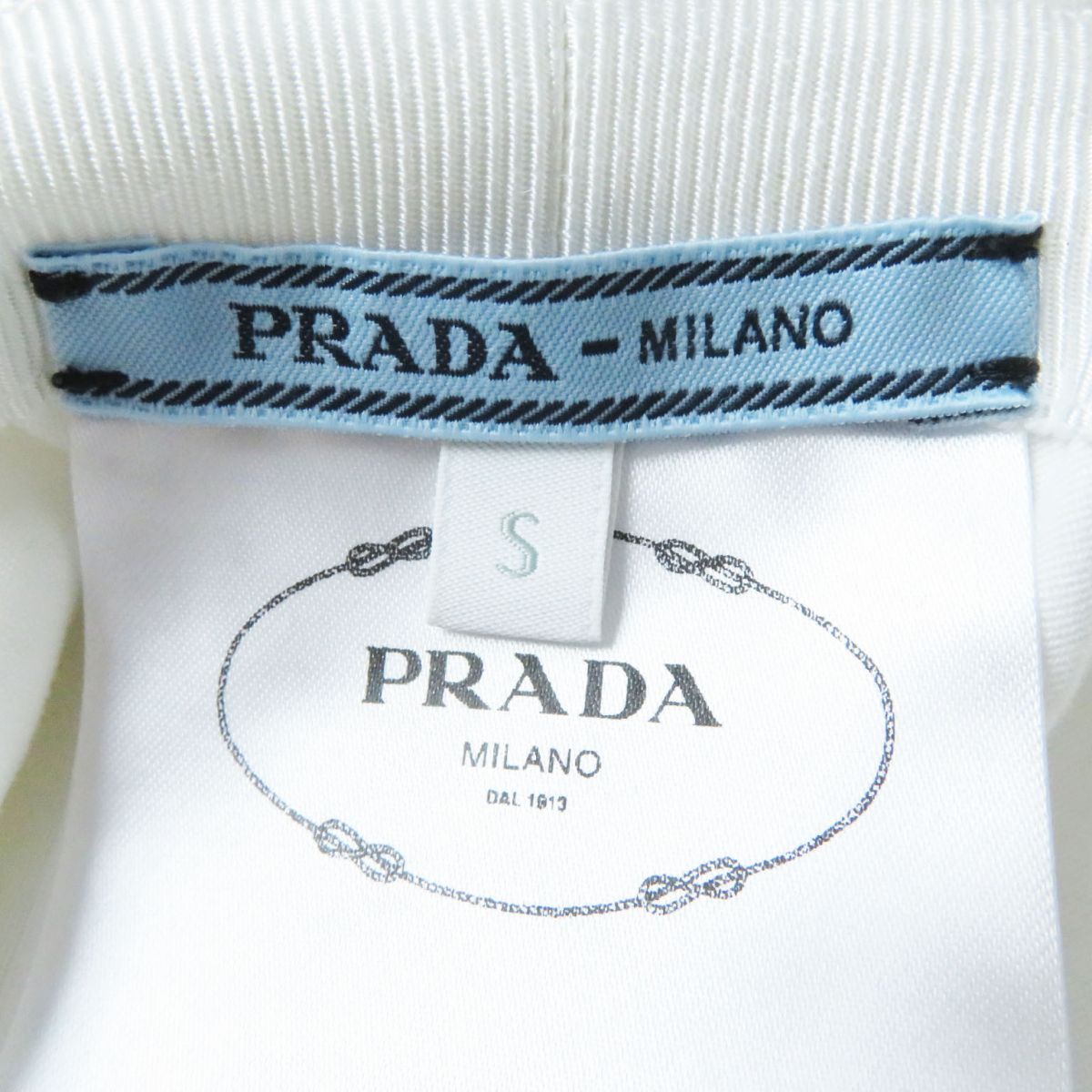 Prada Cotton Drill Hat 1HC145 White S