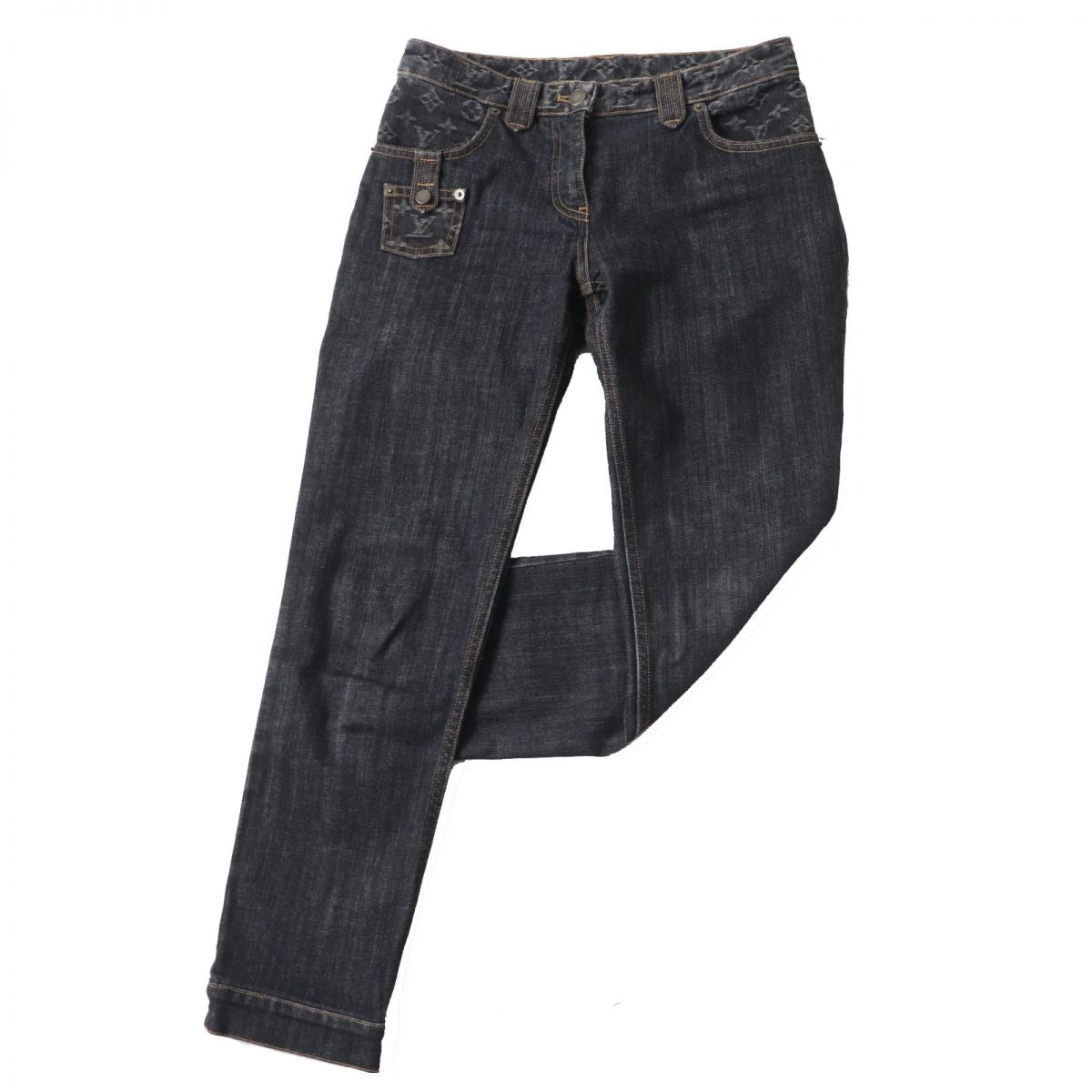 Louis Vuitton Monogram Denim Pants Black