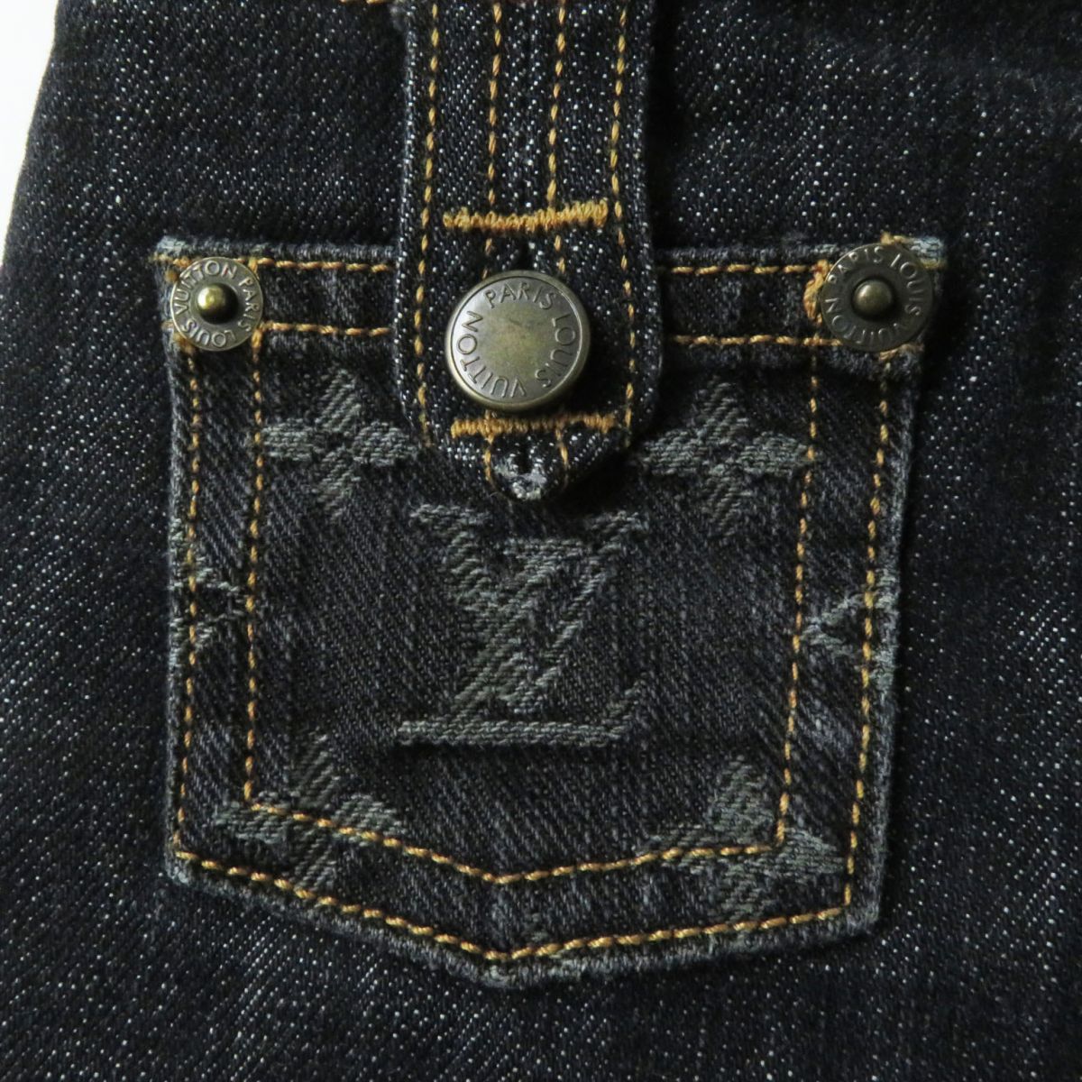 Louis Vuitton Monogram Denim Pants Black