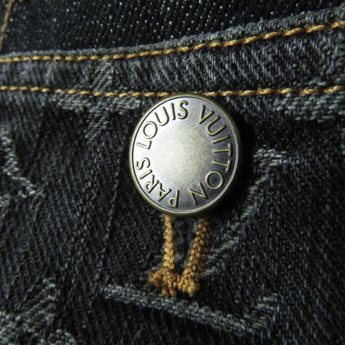 Louis Vuitton Monogram Denim Pants Black