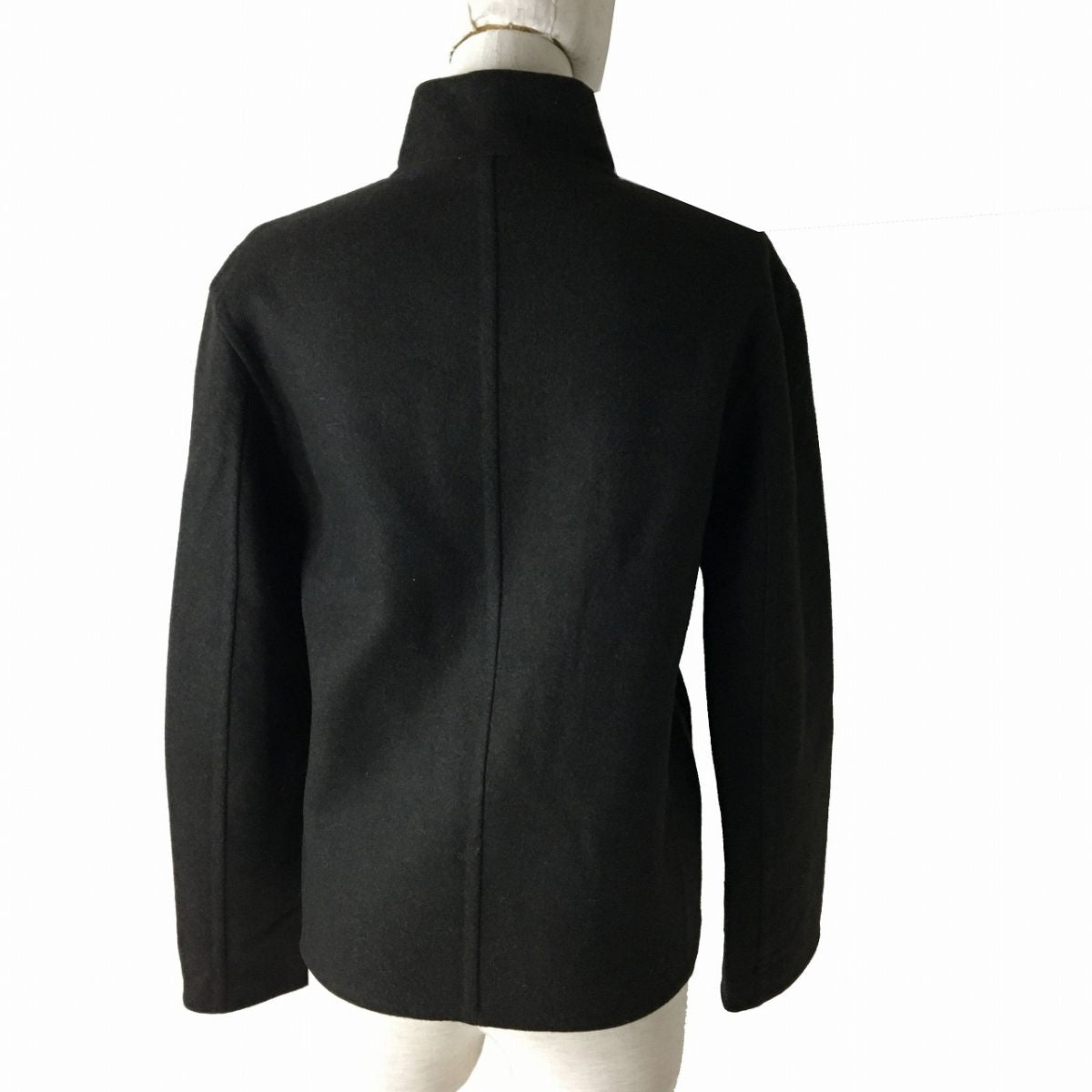 Hermes Leather Cashmere High Neck Jacket