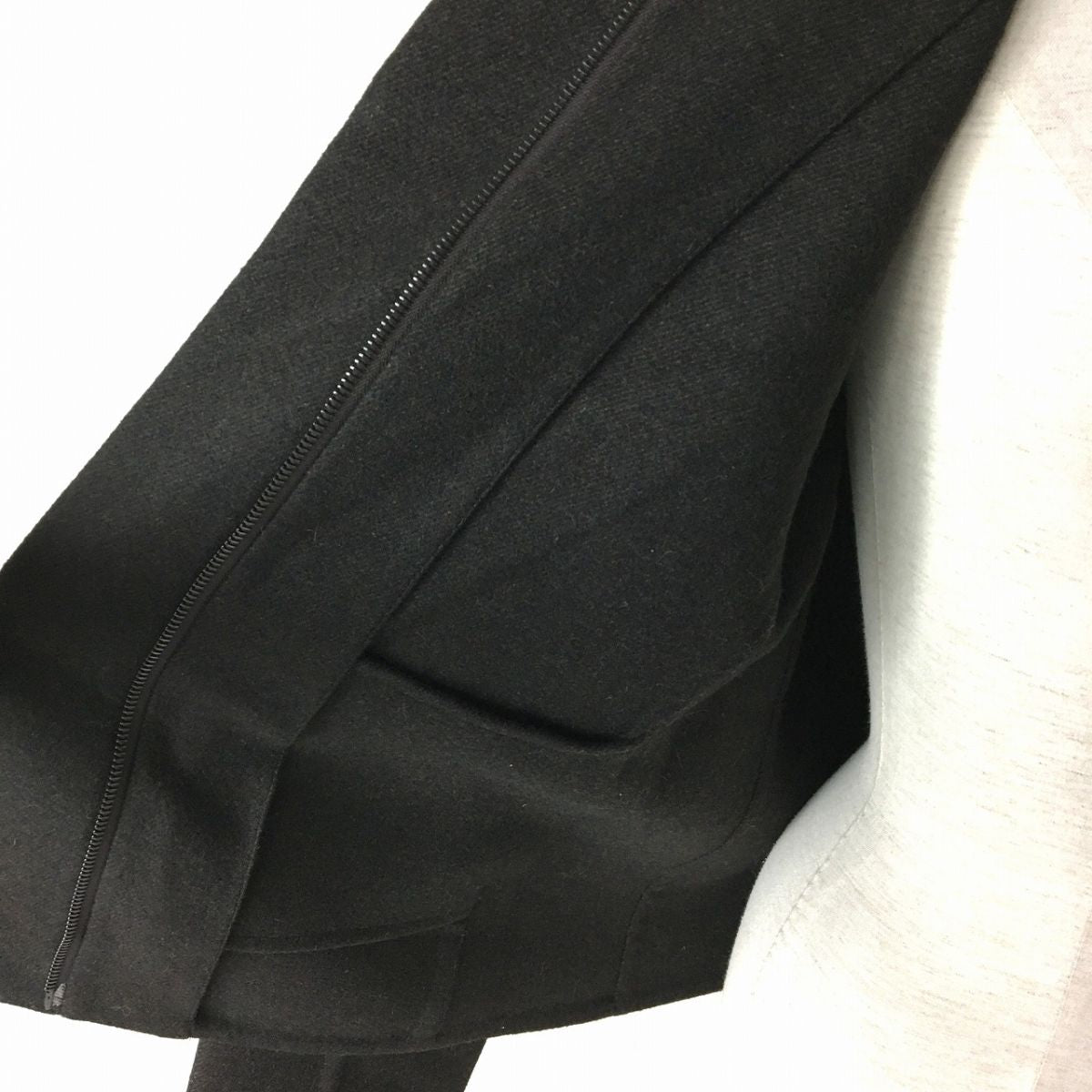 Hermes Leather Cashmere High Neck Jacket