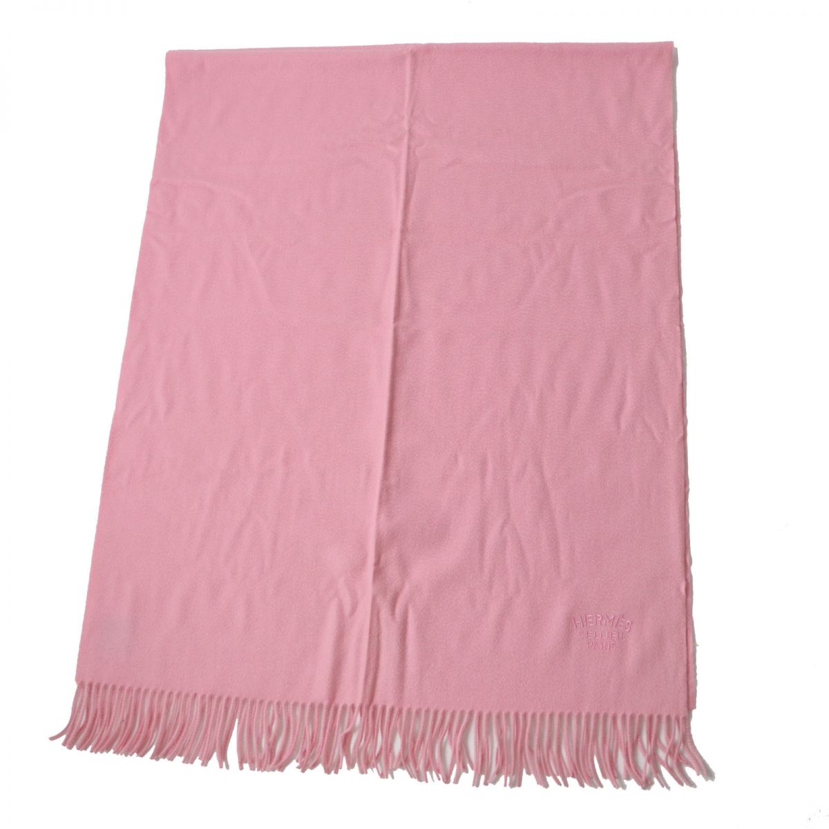 Hermes Cashmere Stole Shawl Baby Pink