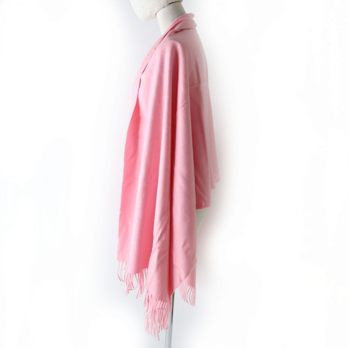 Hermes Cashmere Stole Shawl Baby Pink