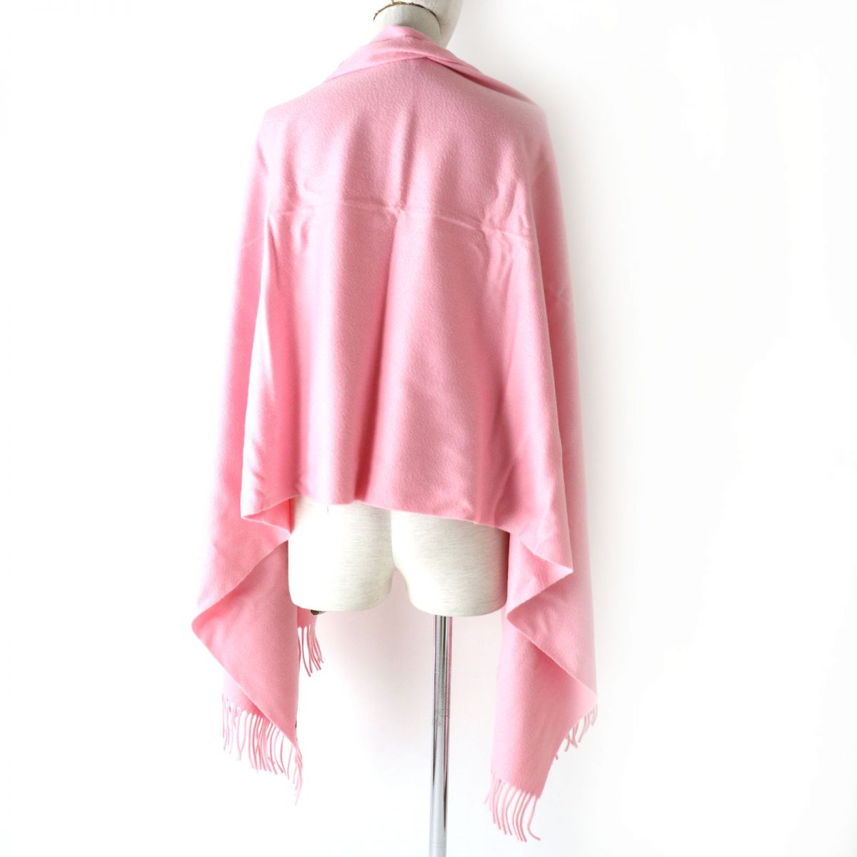 Hermes Cashmere Stole Shawl Baby Pink