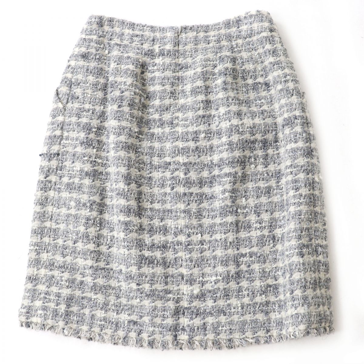 Chanel Tweed Tight Skirt with COCO Mark Plate