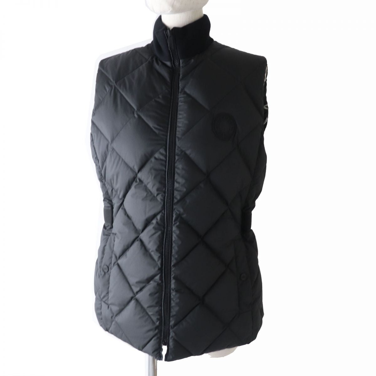 Hermes Reversible Zip-Up Down Vest, Black, Size 38