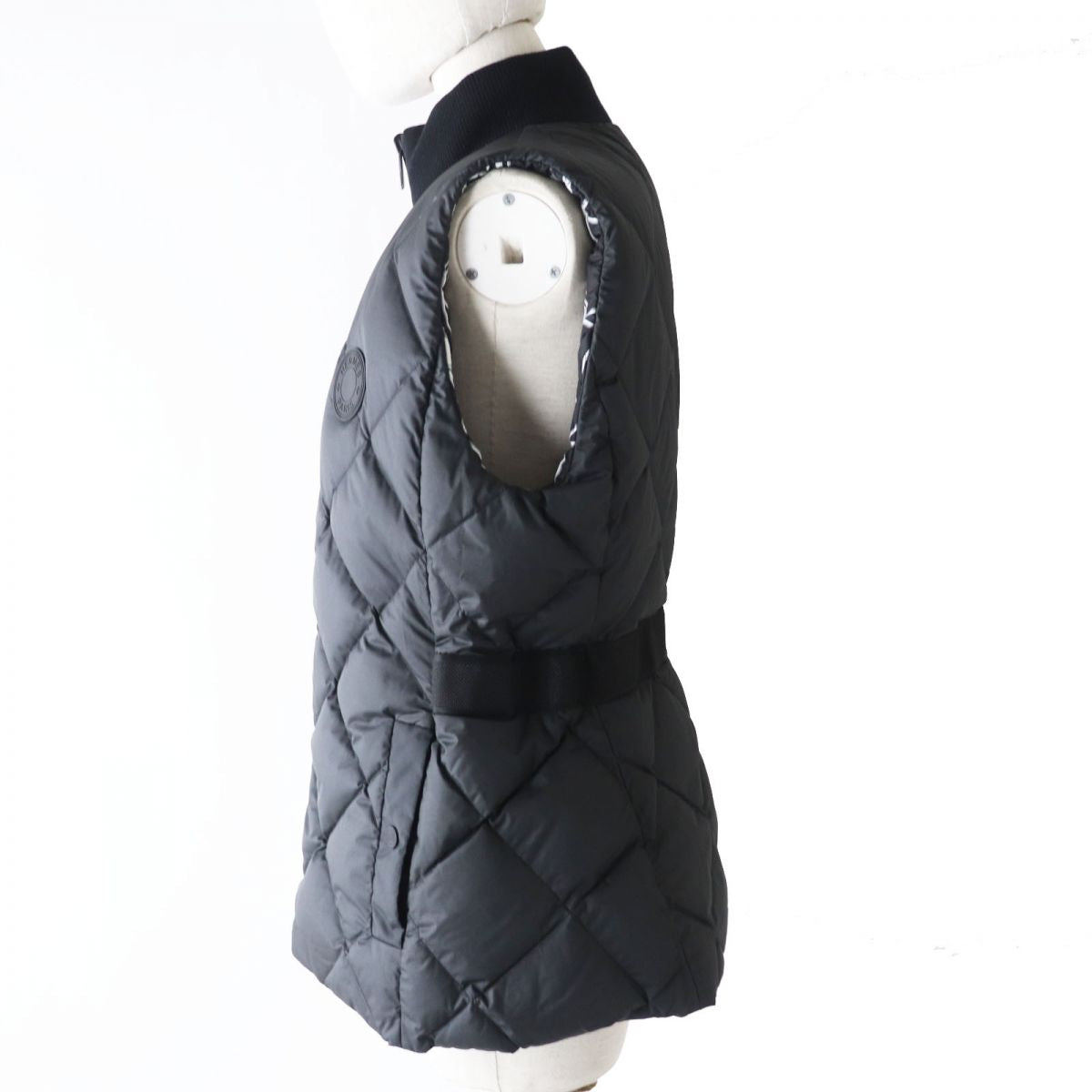 Hermes Reversible Zip-Up Down Vest, Black, Size 38