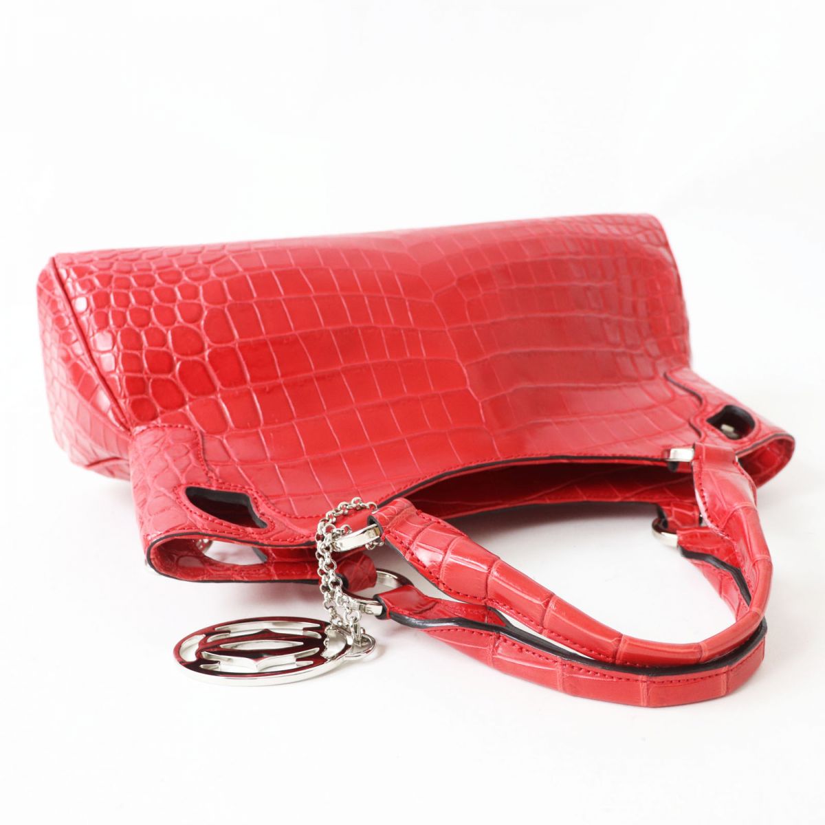 Cartier Marcello Crocodile Handbag Red