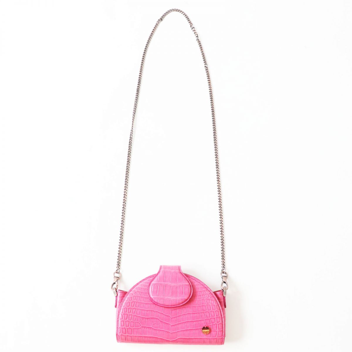 CIVINILE Women's Crocodile Half Moon Shoulder Bag