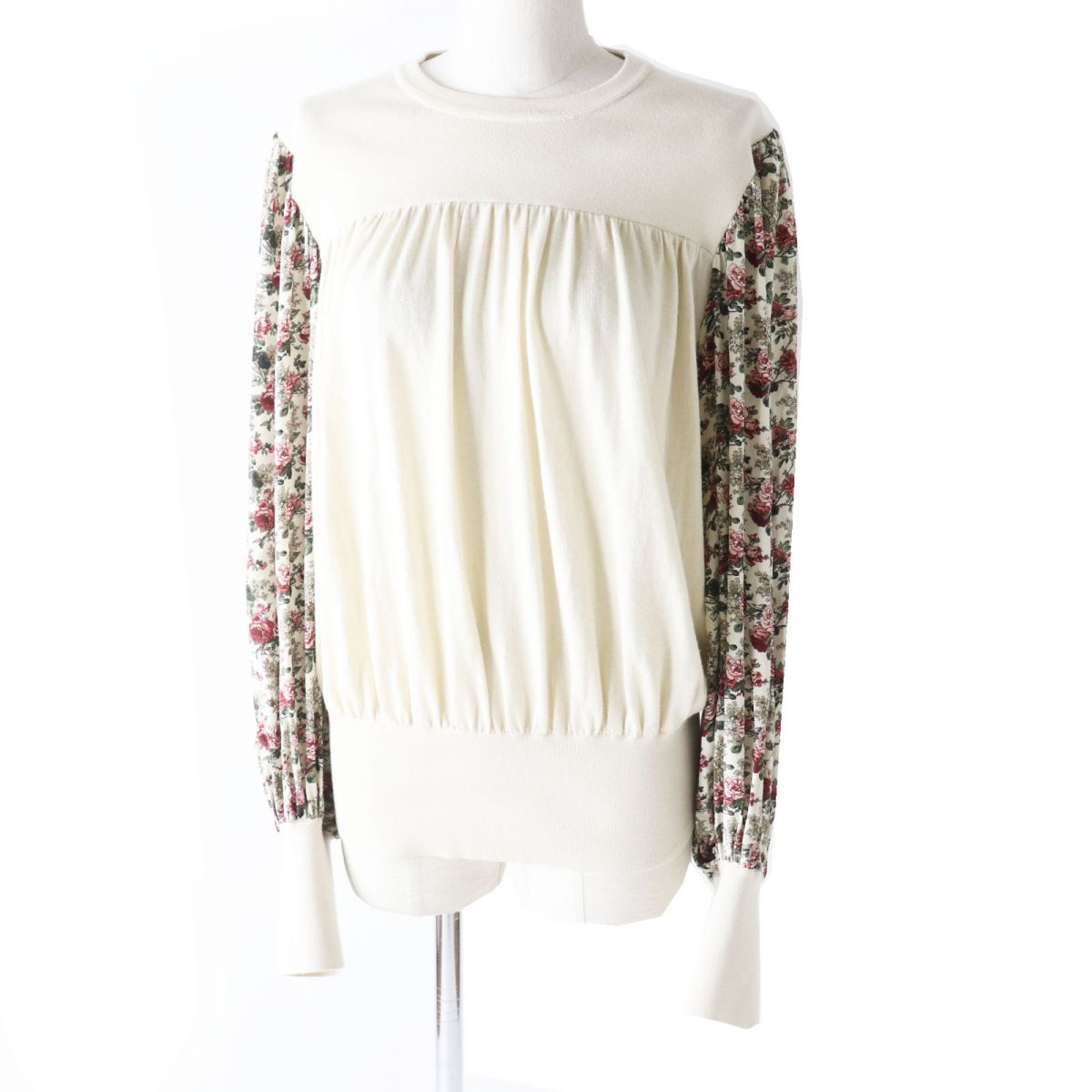 Louis Vuitton Floral Print Wool Cashmere Silk Knit Pullover M