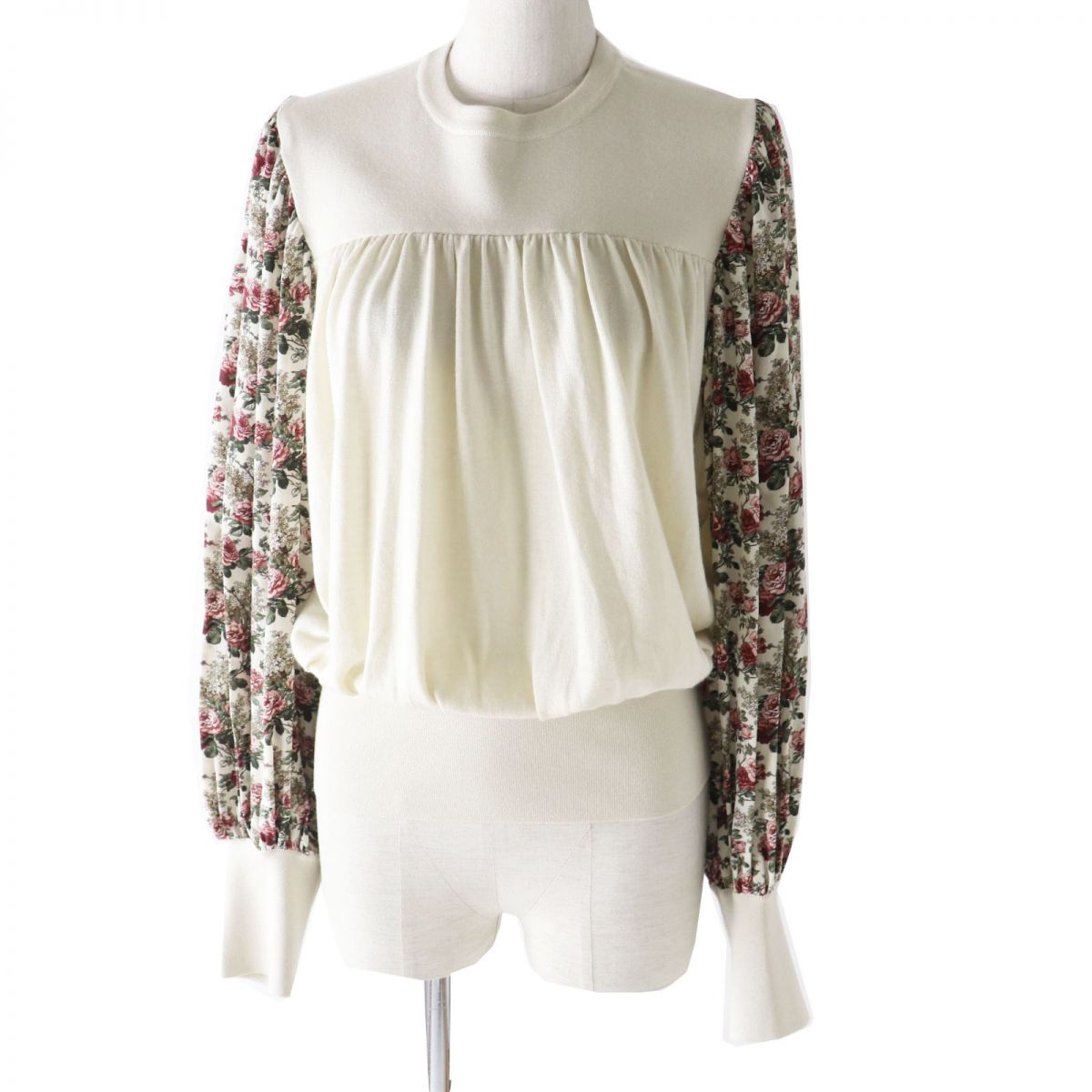 Louis Vuitton Floral Print Wool Cashmere Silk Knit Pullover