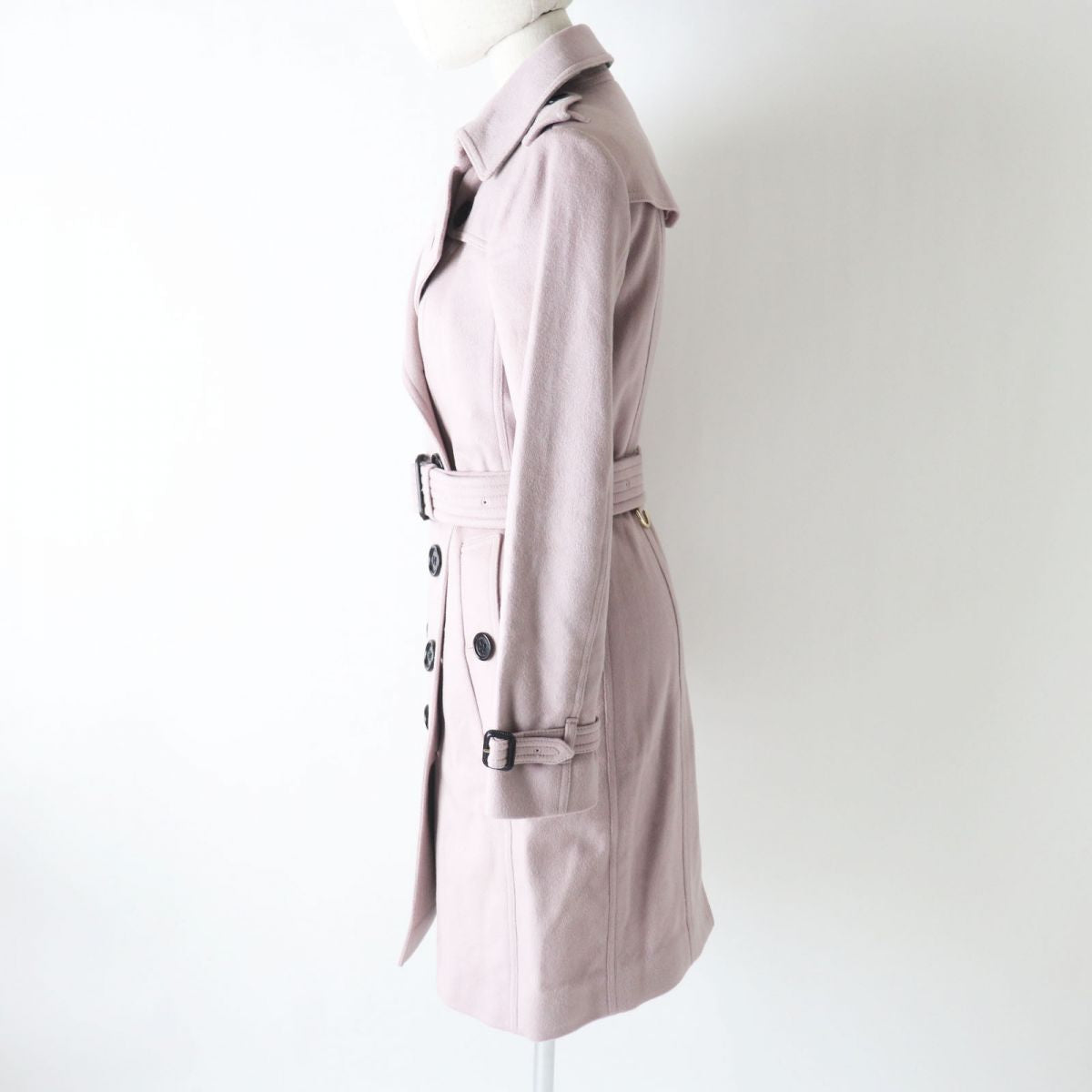 Burberry Cashmere Trench Coat Purple 38