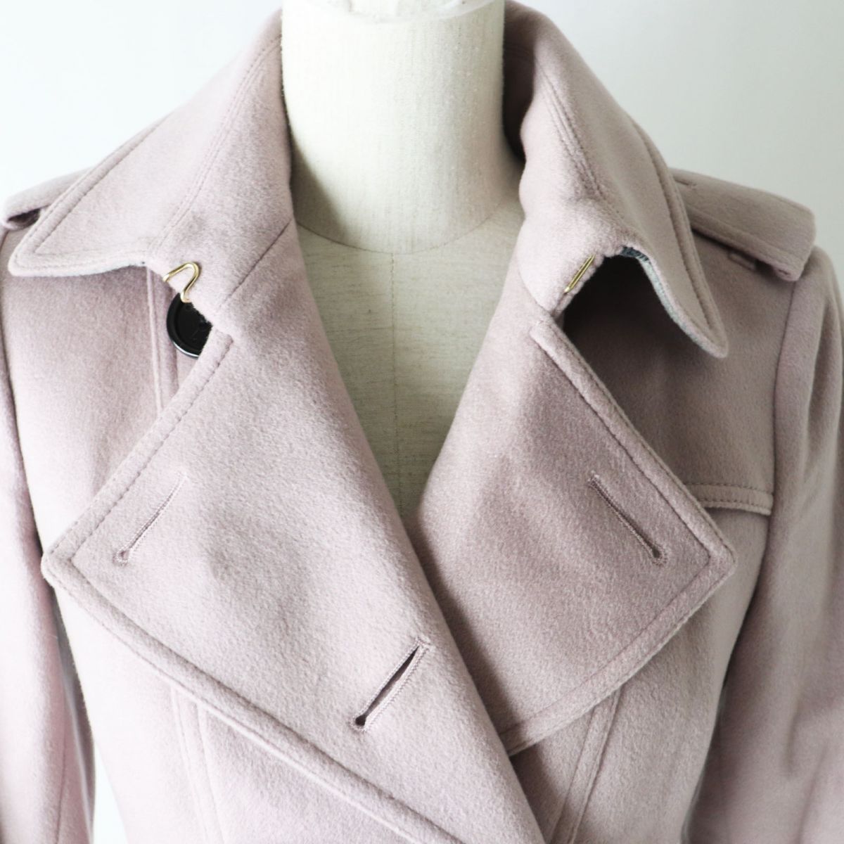 Burberry Cashmere Trench Coat Purple 38