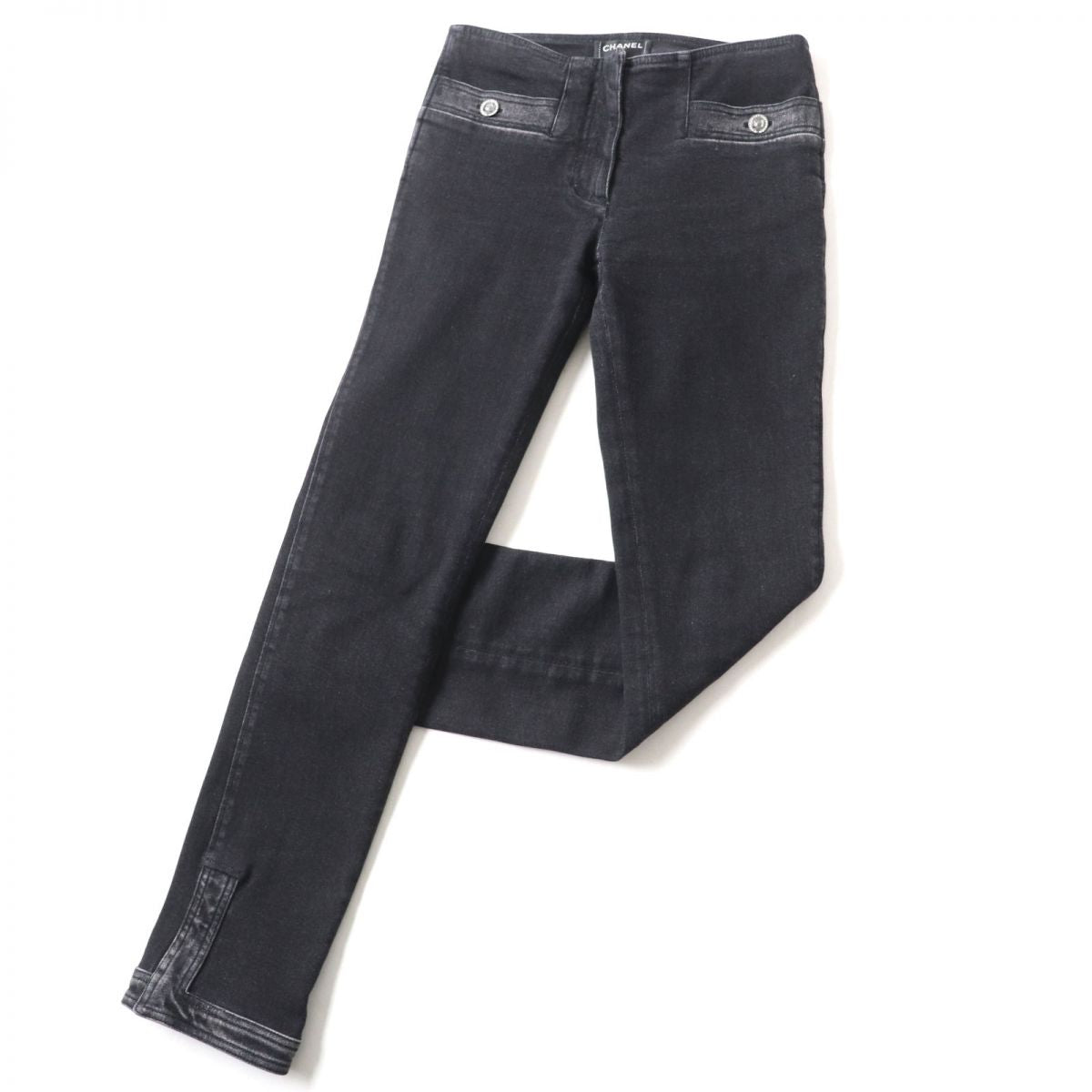 Chanel Women's Black Denim Pants P54704