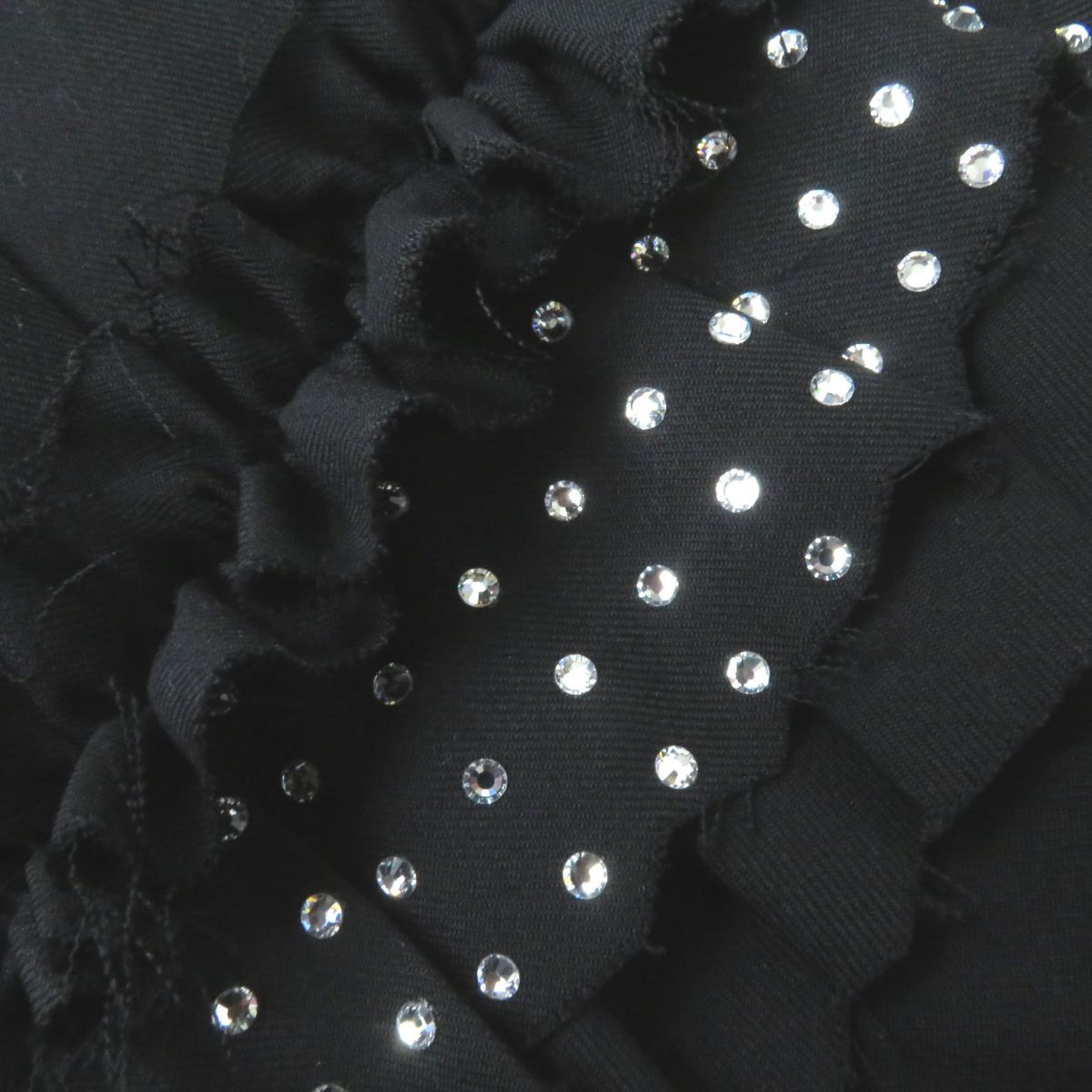 Saint Laurent Rhinestone Asymmetric Skirt Black