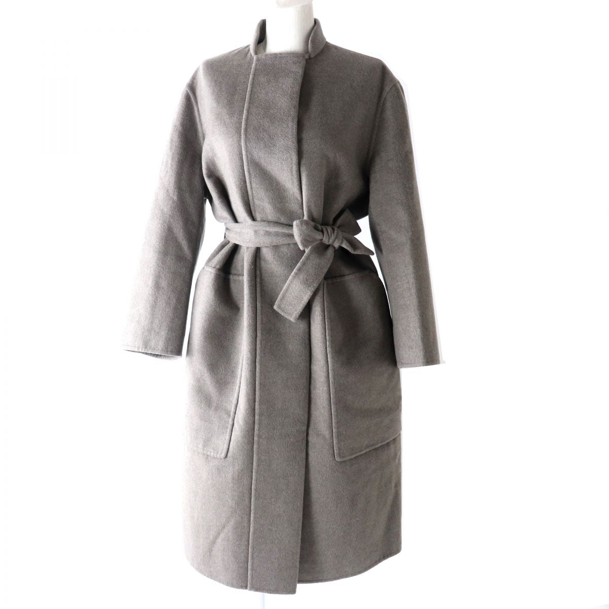 Hermes Baby Cashmere No Collar Wrap Coat