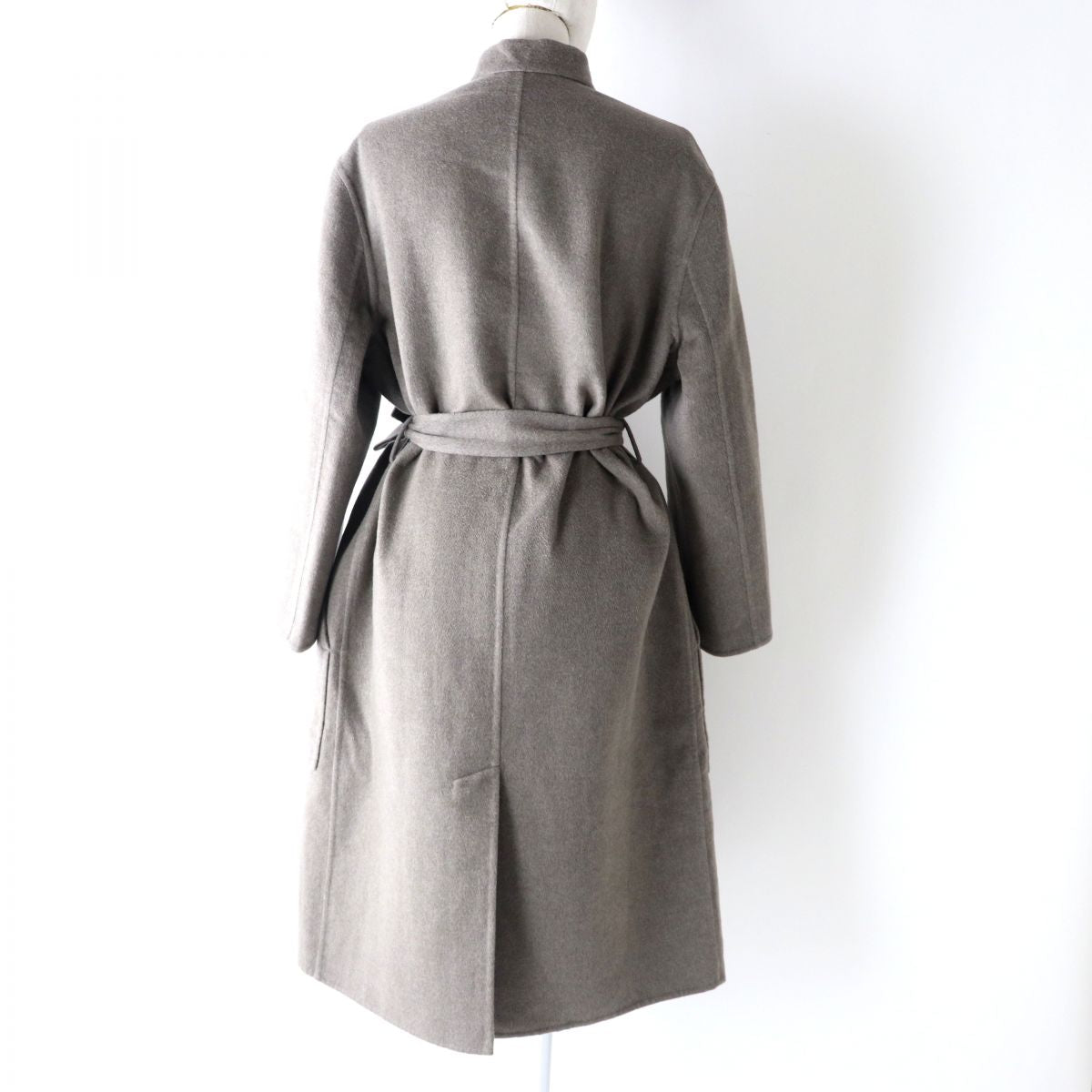 Hermes Baby Cashmere No Collar Wrap Coat