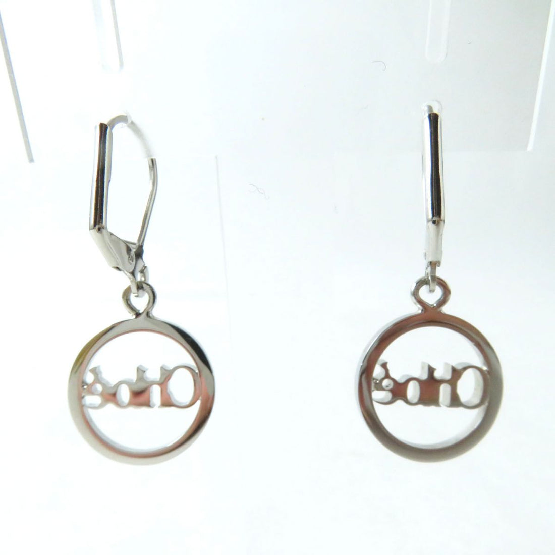 Chloe Silver Crystal Logo Earrings 2E0523 AK9