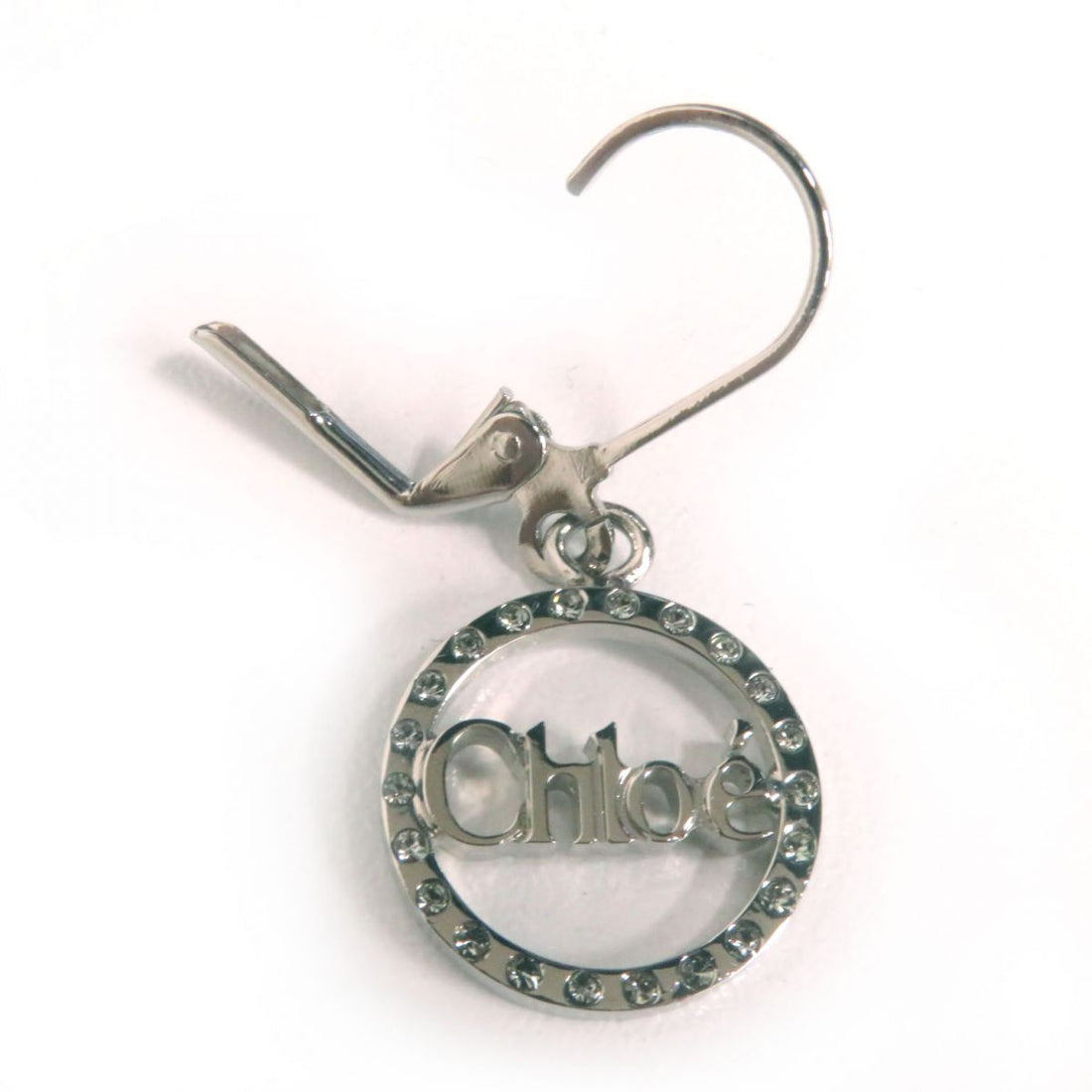 Chloe Silver Crystal Logo Earrings 2E0523 AK9