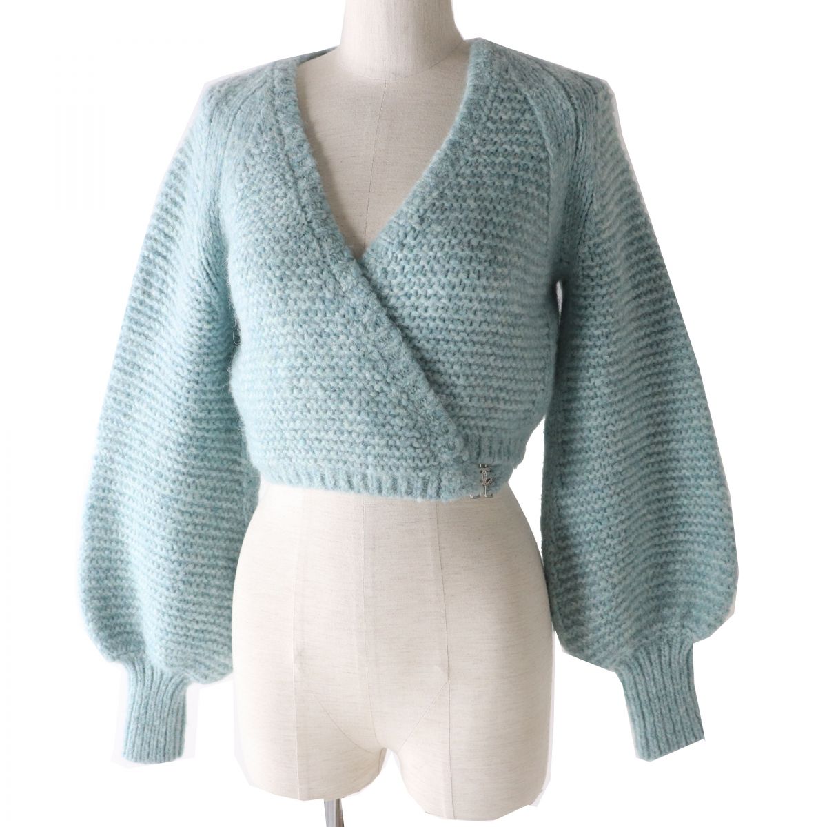 Chanel Alpaca Blend Knit Cardigan Light Blue