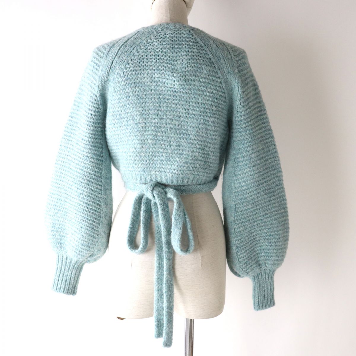 Chanel Alpaca Blend Knit Cardigan Light Blue