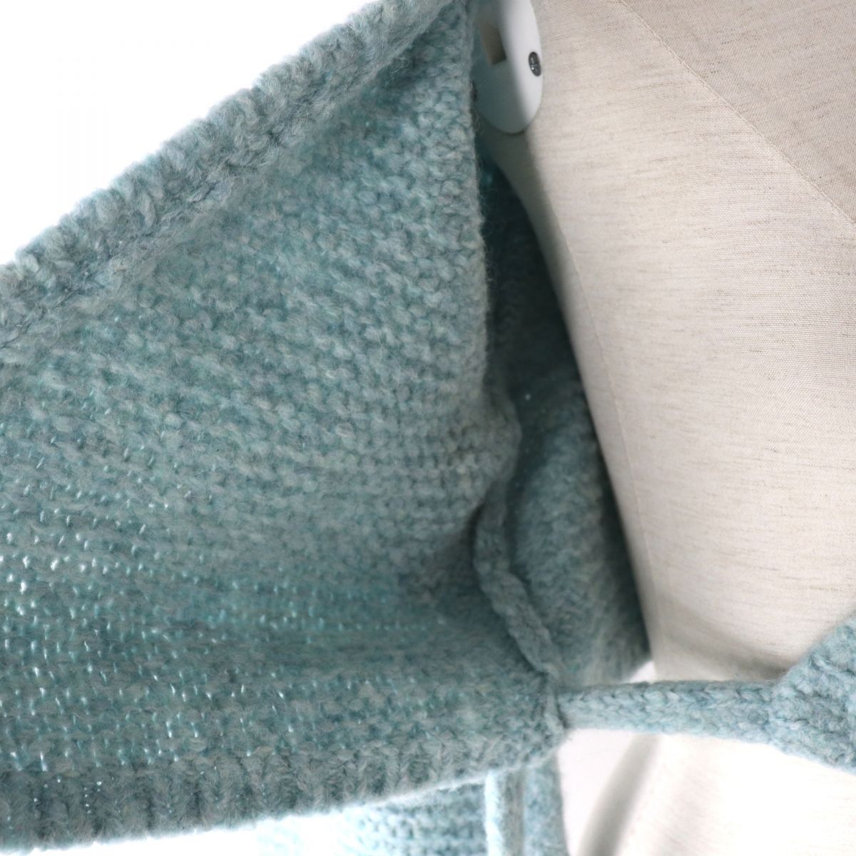 Chanel Alpaca Blend Knit Cardigan Light Blue