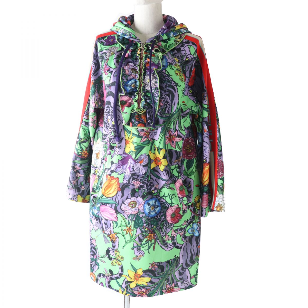 GUCCI Women's Flower Print Hoodie Dress M