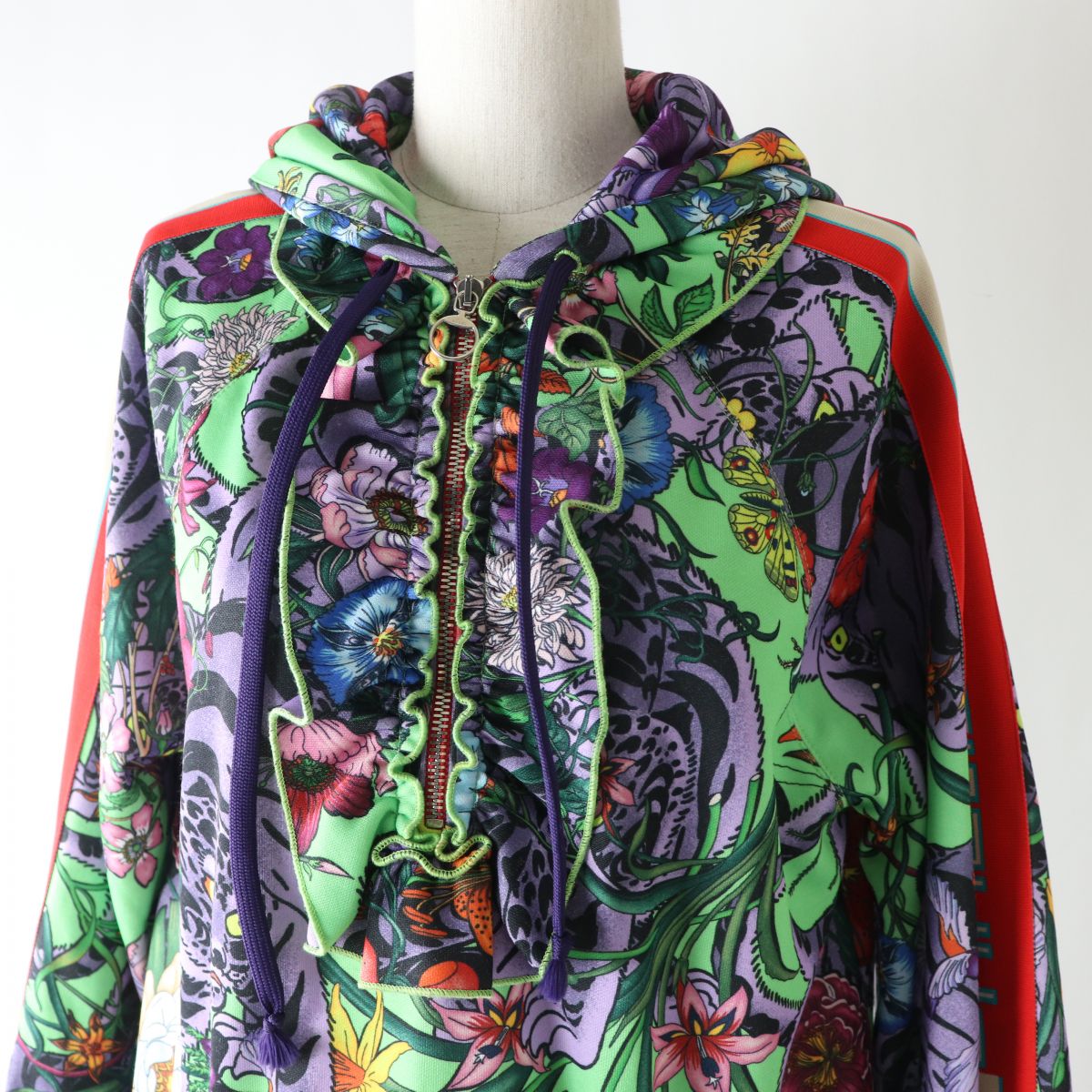 GUCCI Women's Flower Print Hoodie Dress M