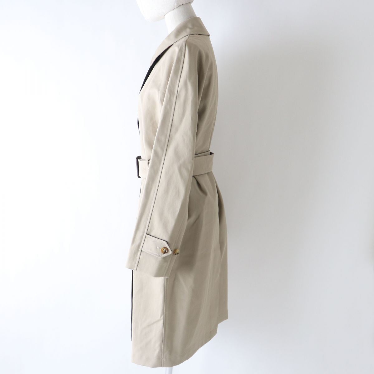 Burberry Women's Leather Trimmed Long Coat