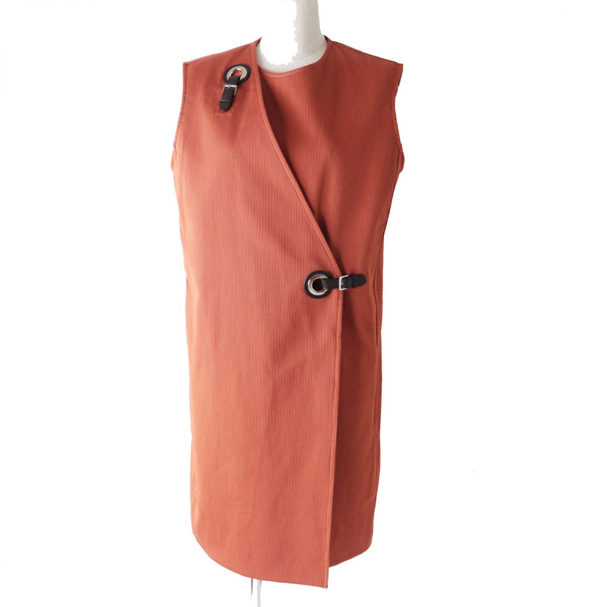 Hermes Women's Long Vest Terracotta Size 40