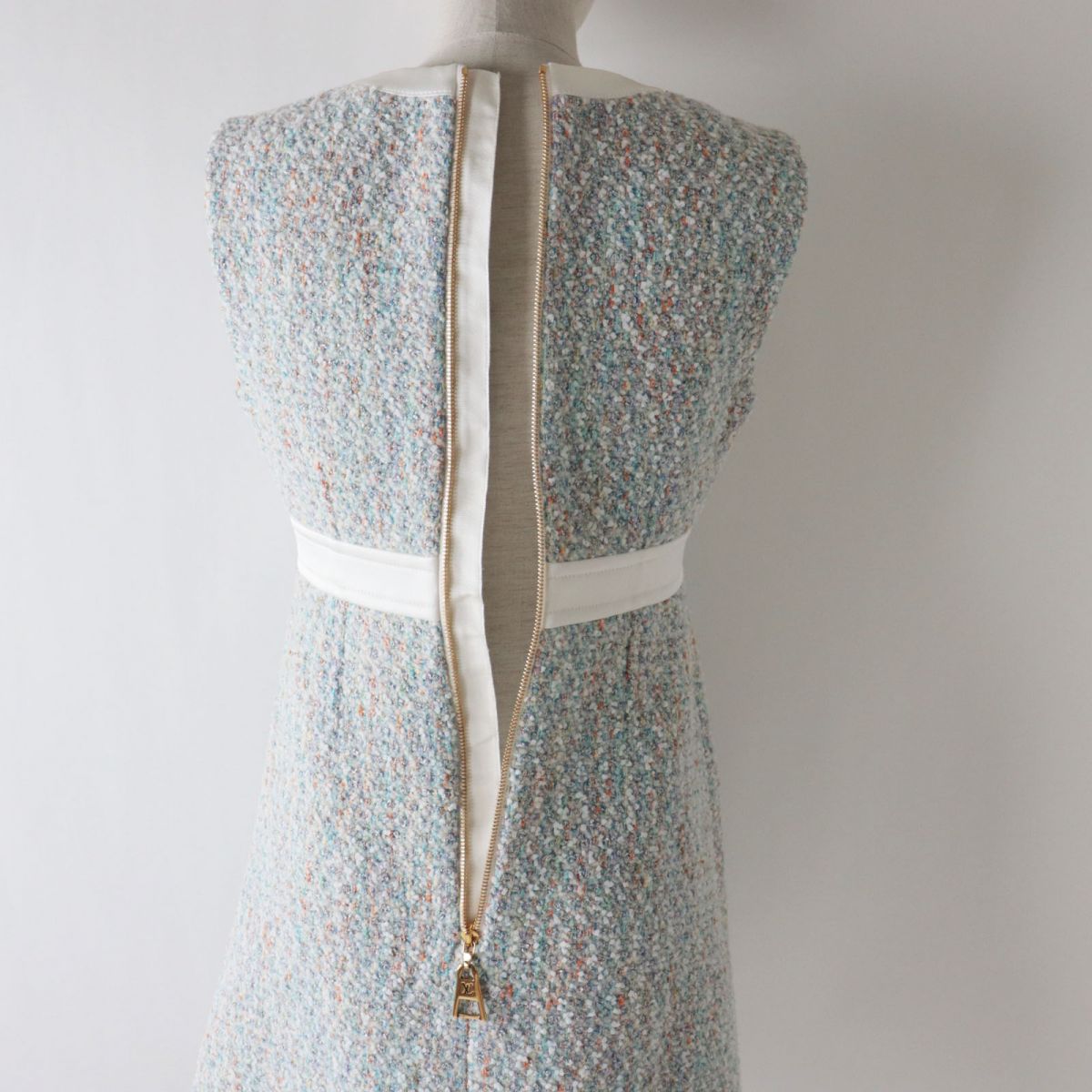 Louis Vuitton Stardust Lurex Tweed A-line Dress 36