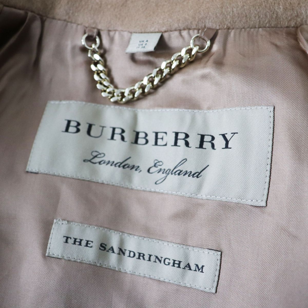 Burberry Sandringham Cashmere Trench Coat Camel 36