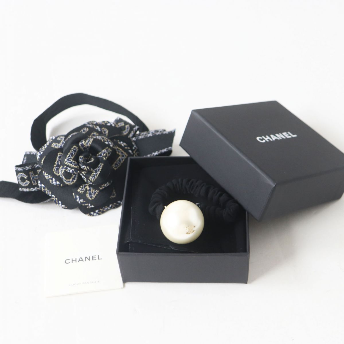 Chanel Coco Mark Faux Pearl Hair Elastic