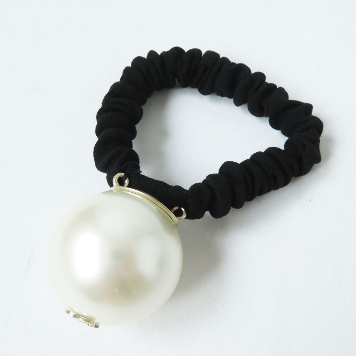 Chanel Coco Mark Faux Pearl Hair Elastic