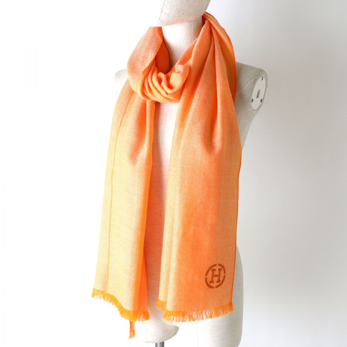 Hermes Himalayan Lamb Leather Cashmere Scarf