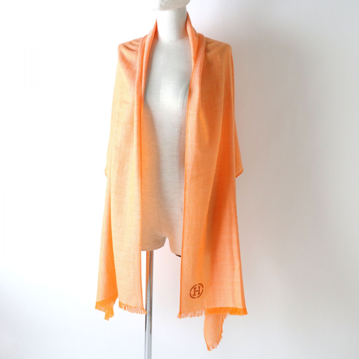 Hermes Himalayan Lamb Leather Cashmere Scarf