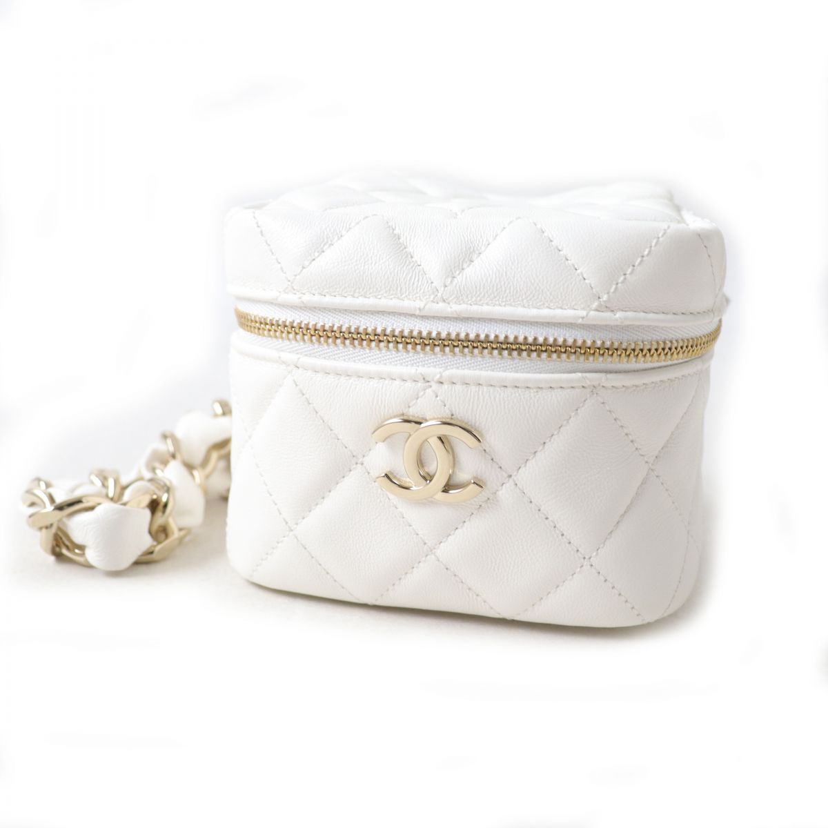 Chanel Lambskin Matelasse Chain Clutch Mini Bag