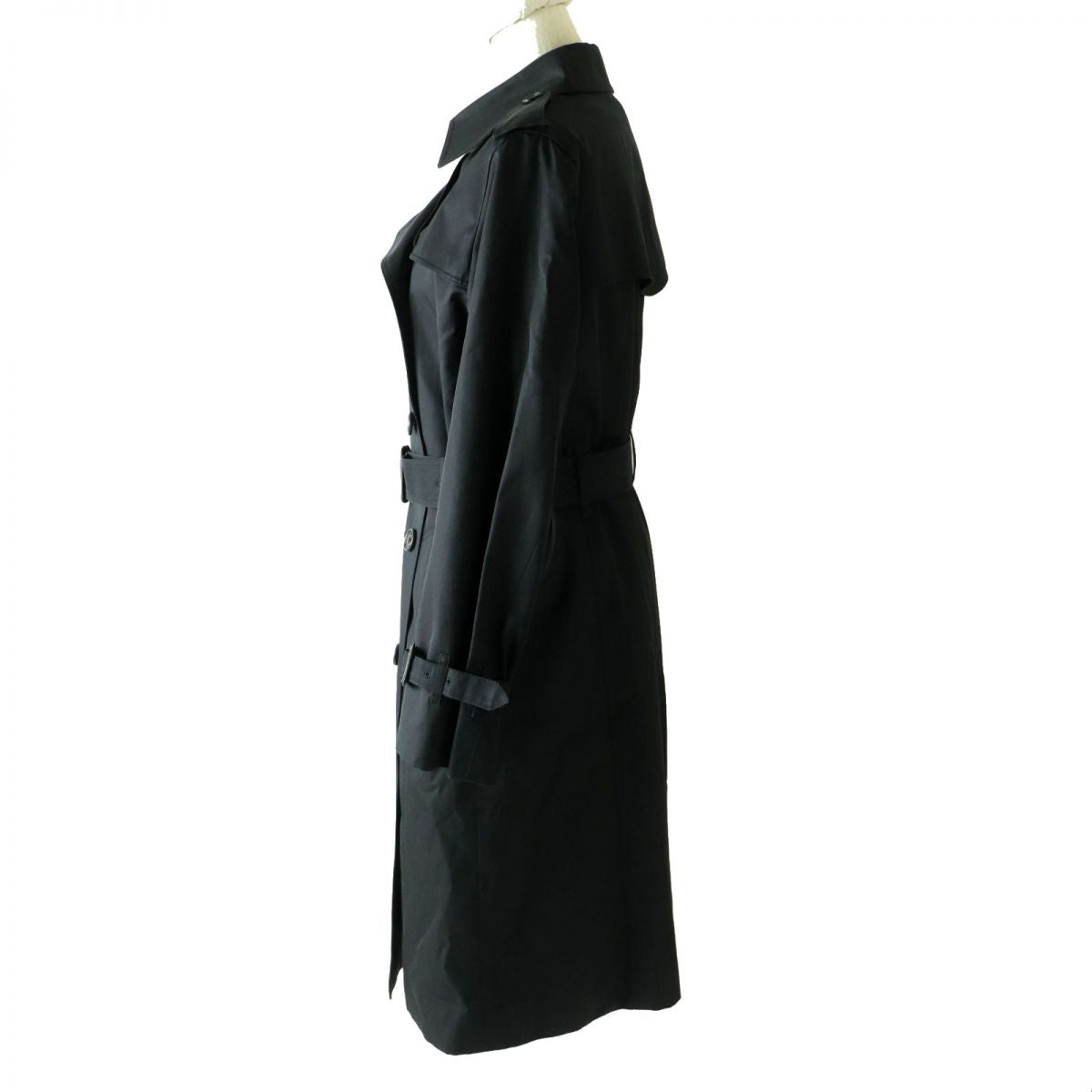 Burberry Wool Trench Coat Black Size 44