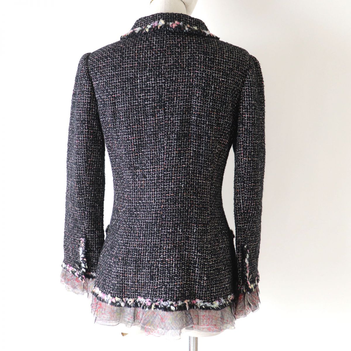 Chanel Women's Chiffon Tweed Jacket 40