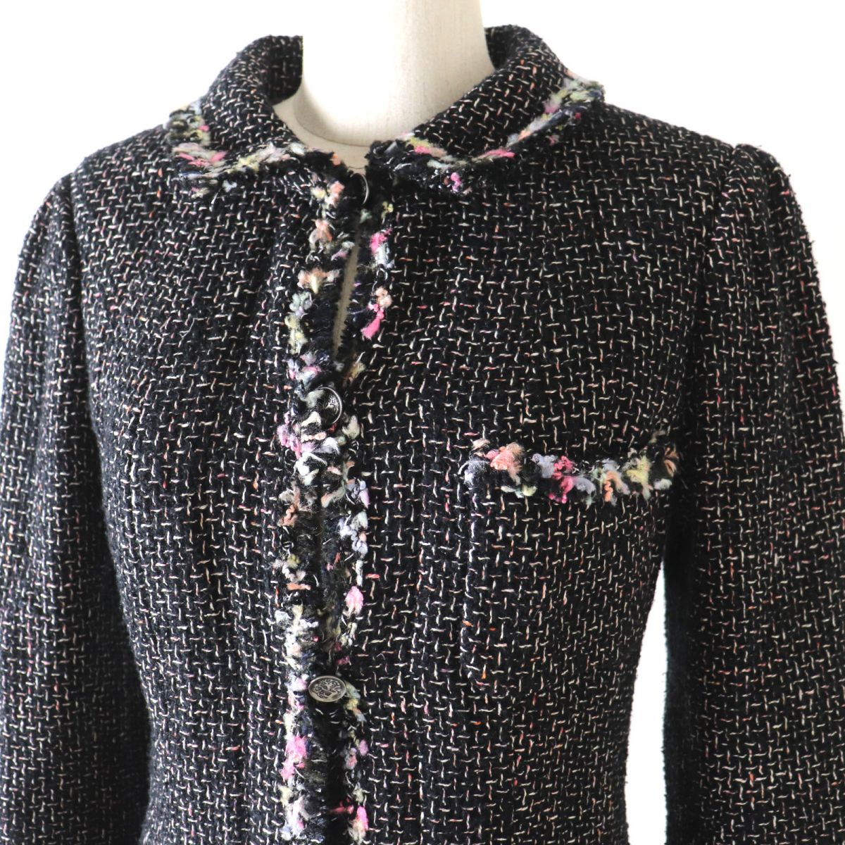 Chanel Women's Chiffon Tweed Jacket 40