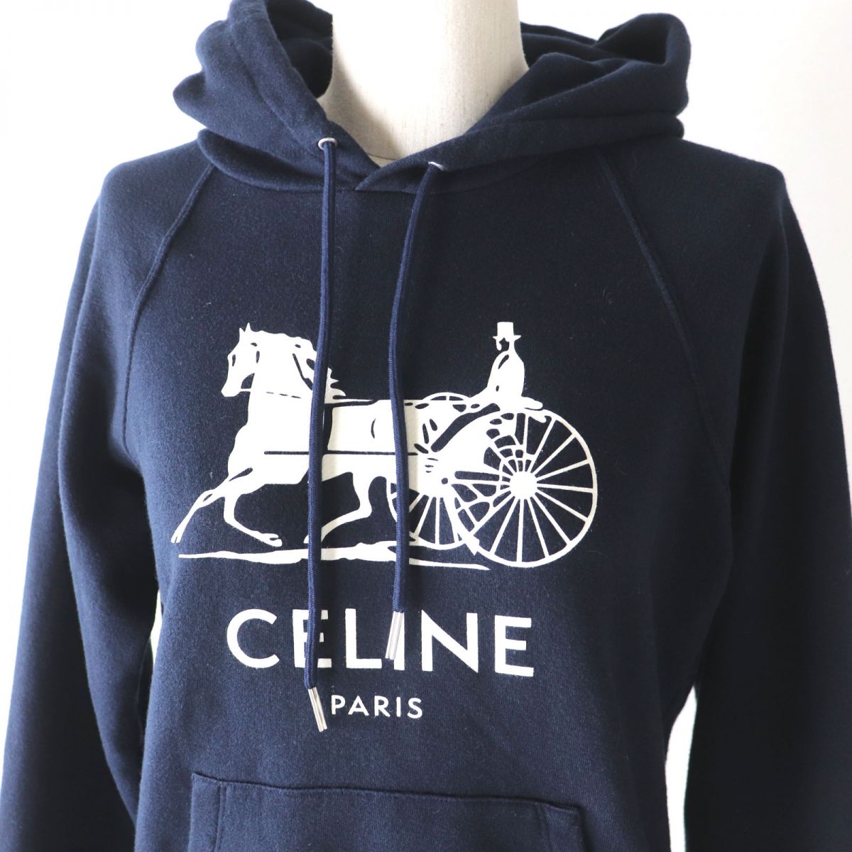 CELINE Cashmere Blend Sulky Print Hoodie S