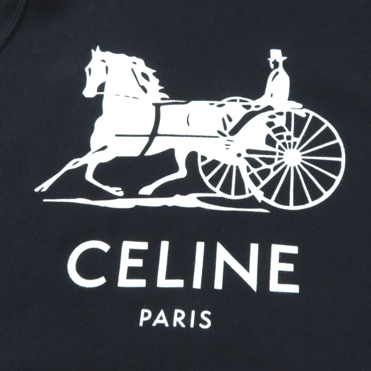 CELINE Cashmere Blend Sulky Print Hoodie S