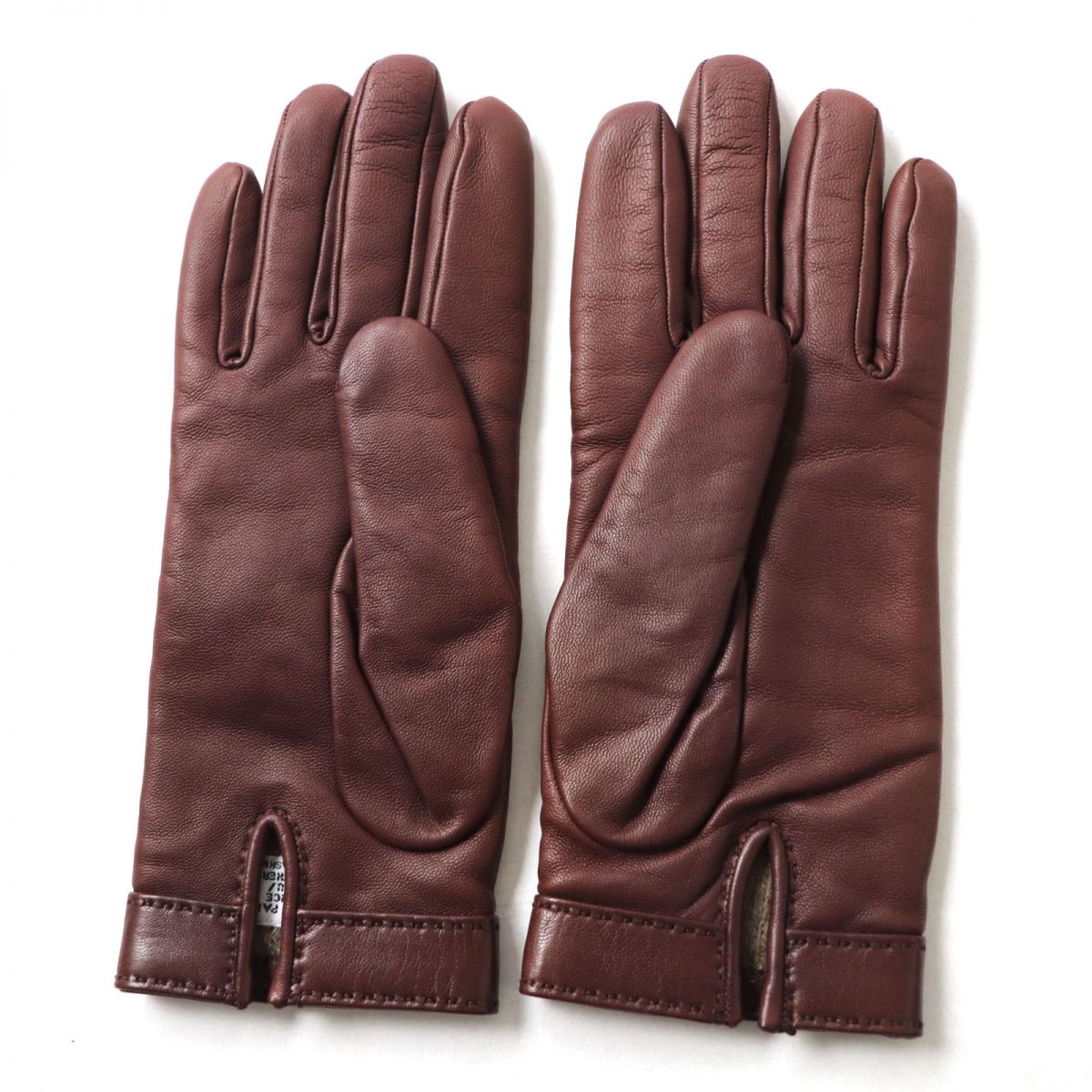 Hermes Women's Lambskin Gloves Bordeaux