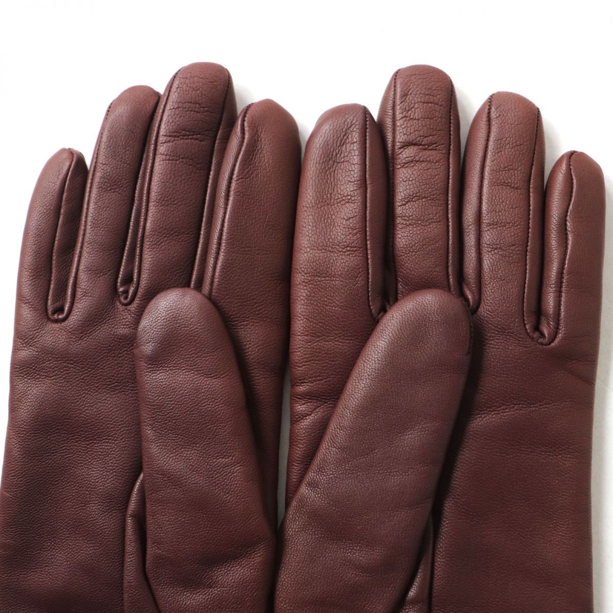 Hermes Women's Lambskin Gloves Bordeaux