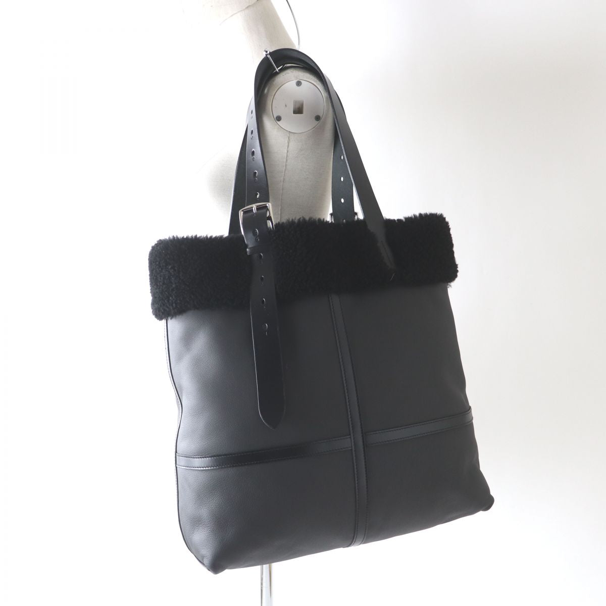 HERMES Etrivier Aviator Tote Bag Black