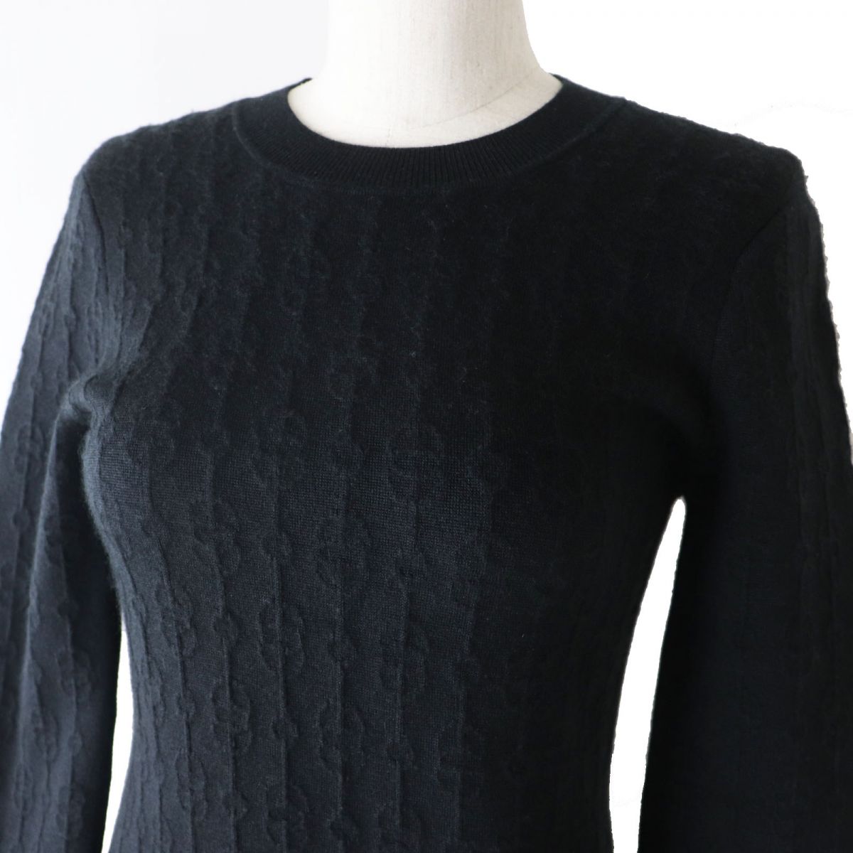 Hermes Cashmere Silk Knit Dress Black