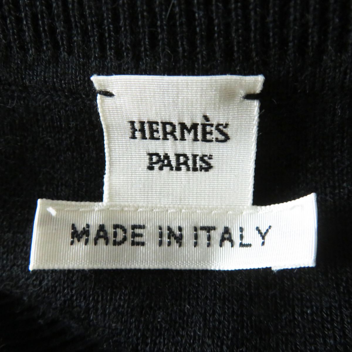 Hermes Cashmere Silk Knit Dress Black