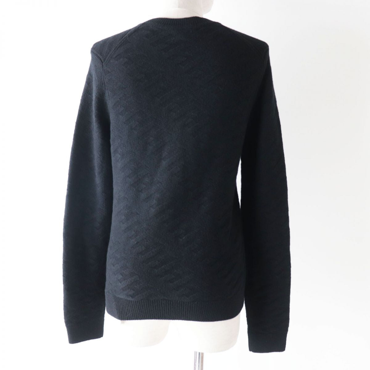 Hermes Wool H-pattern Knit Pullover Black