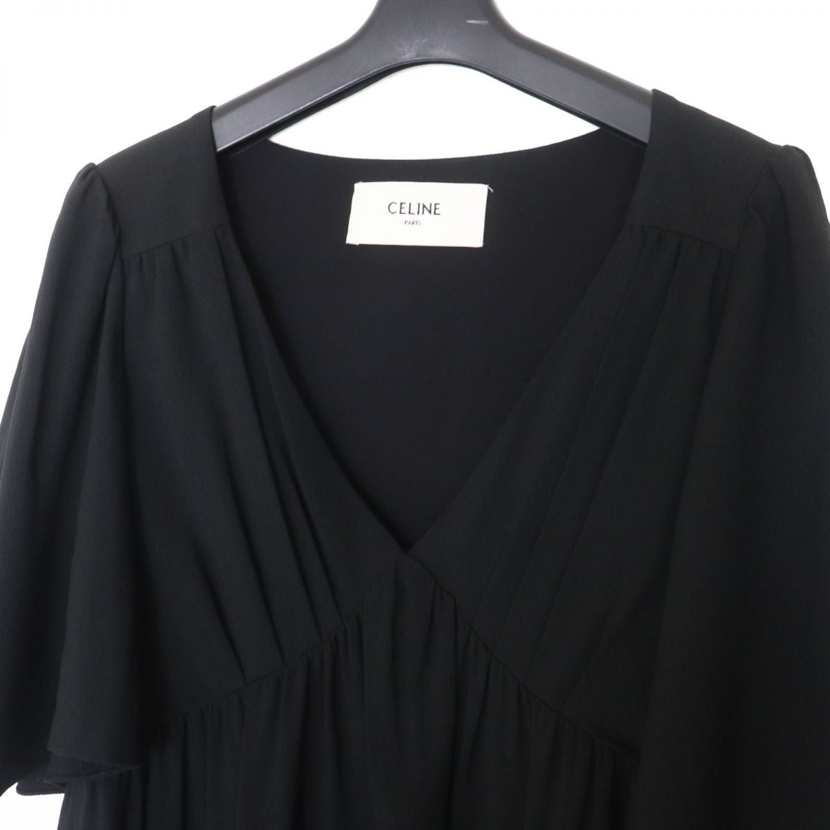 Celine Cap Sleeve Fluid Dress Black 34